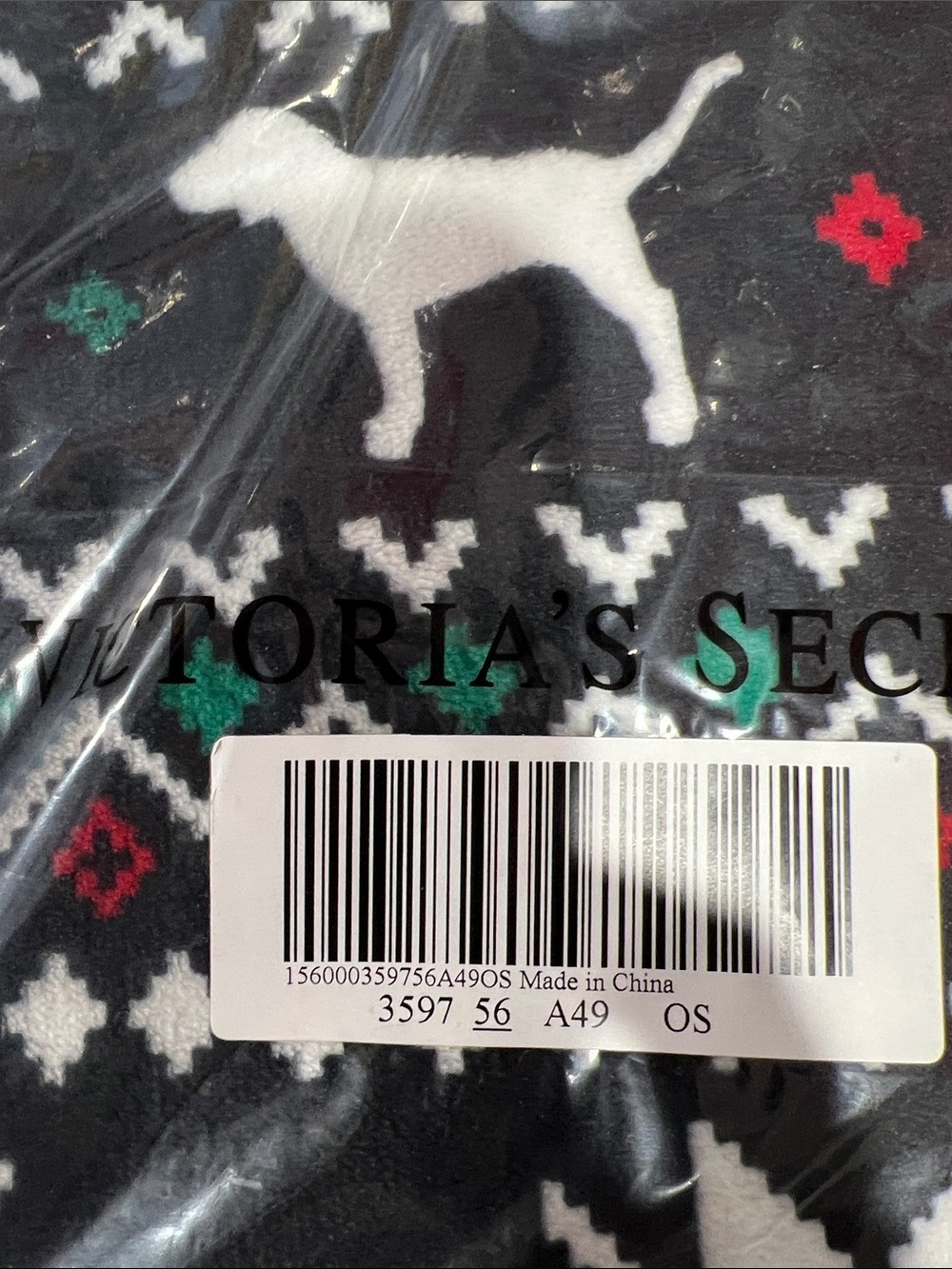 New VS PINK blanket black snowflake dog - Picture 2 of 2
